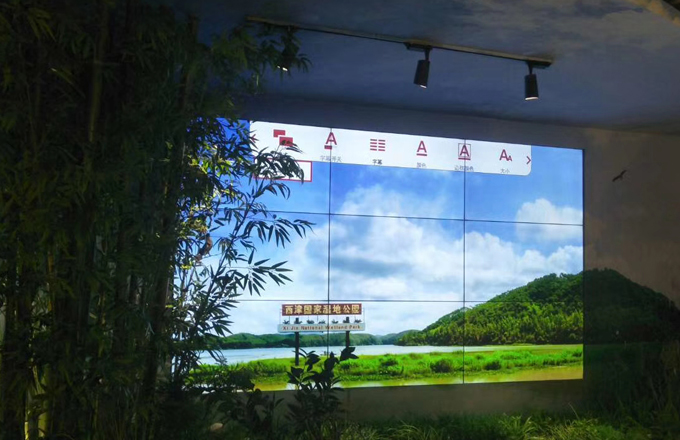 8进8出处置器配2X3液晶拼接使用成效图