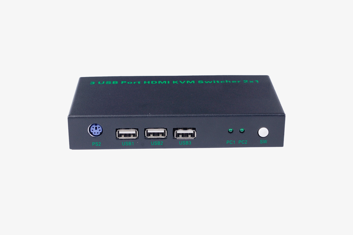 HDMI  KVM二进一出切换器